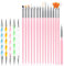 URAQT 20 Stück Nagel Pinsel Set, Nageldesign-Stifte Brush, Acryl Nagel Kunst Pinsel, Nagelbürste Professionell Malerei Pen für gelnägel UV-Gel Nageldesign Nail Art