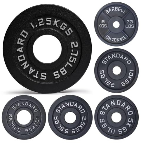 NORTHERN Olympic 2” Cast Iron Weight Plates Disc Pair, Strength Training, Cross Fitness, Deadlifts, Weightlifting, Bodybuilding Iron Plates for Home & Commercial Gym 1.25, 2.5, 5, 10,15, 20, 25Kg Pair
