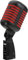 Pronomic DM-66BK/RD Mikrofon Dynamisches Vintage Gesangsmikrofon Retro Vocal Mikrofon (Frequenzgang: 50-16.000 Hz, Stabiles Druckgussgehäuse) Schwarz/Rot