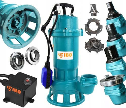 Submersible Dirty Water Pump Grinder Sewage Deep Well Septic Flood Sewage Sump (1500W Pump ONLY - NO Hose)