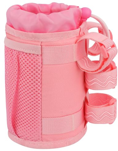 Bike Cup Holder, Water Bottle Holder Handlebar for Bike with Mesh Pockets, Universal Fabric Bicycle Water Bottle Drink Cup Cage for Cruiser Bikes, Scooter, Mountain MTB, Stroller, Wheelchair, Boat