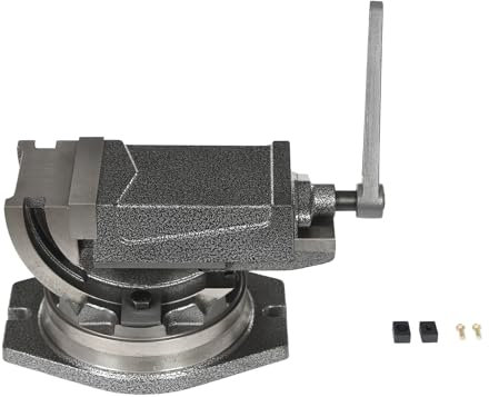 ROMYIX Étau de perceuse, fraiseuse de précision, pied rotatif à 360 degrés, largeur de mâchoire 100 mm, pour fraisage, perçage, machine, pièces de précision, finition