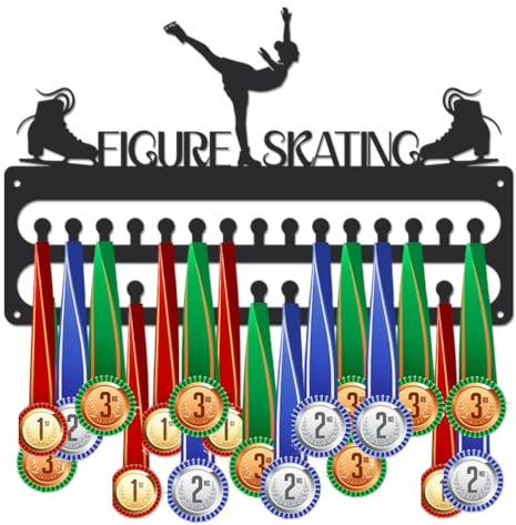 SUPERDANT Medaillen Aufbewahrung Eiskunstlauf Medaillen Halter Eiskunstlauf Mit 30 Haken Medaille Aufhängedekor Auszeichnungsregal Aus Eisen Medaillenhalter Geschenke Für Sportler Kinder