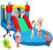 AIYAPLAY Castello gonfiabile con soffiatore 4 in 1 Castello gonfiabile per bambini con scivolo, cesto per palline e borsa per il trasporto per interni all'aperto 415x205x190 cm