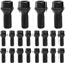 MospdyGear 20Pcs Alloy Wheel Bolts, Taper Black M14x1.25 27mm Thread, Replacement for BMW 1 Series F20 F21 2011-Up Replacement for BMW 3 Series F30 F31 2012-Up