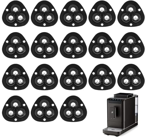 OFFCUP 20 Pezzi Ruote per Mobil Pesanti Rotelle a 360° Girevoli Autoadesive a Sfera Utensili da Cucina ed Elettrodomestici ABS+Acciaio