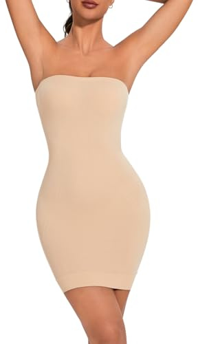 USEASY Strapless Shapewear for Women Full Slip shapewear dress Tummy Control slip for women under dress