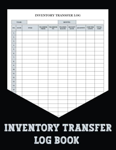Inventory Transfer Log Book: Use this simple logbook to streamline inventory transfers and maintain accurate records for organized inventory management.