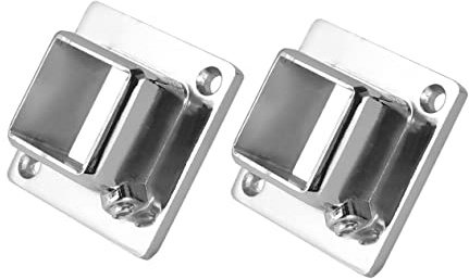 UKCOCO 2pezzi Supporti Per Bastone Appendiabiti in Acciaio Inossidabile Resistenti e Antiruggine Base Flangiata Per Muro e Armadio Porta Abiti Stabile Per Bagno Balcone e Negozi Di Abbigl