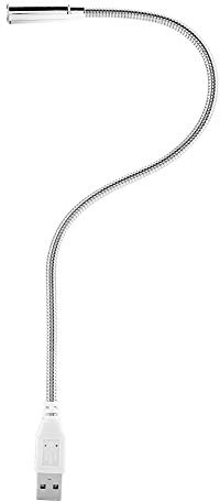 Fockety Mini Flexibel USB LED-nattlampa för Bärbar Dator - Mycket Starkt Vitt Ljus, USB-driven, Flexibel Metallhals, Lätt - för Studenter, Resenärsfärg