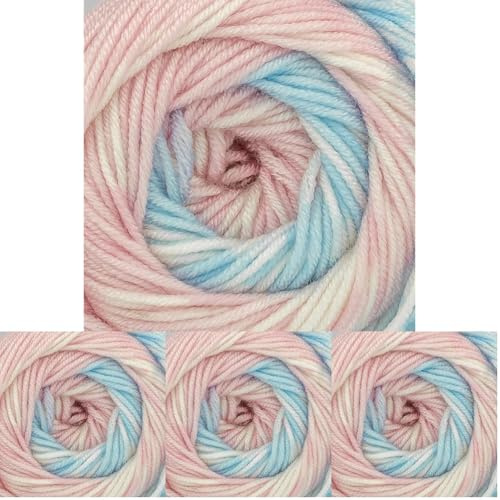 King Cole Fjord DK Knitting Wool Acrylic Self Pattern Fairisle Yarn 1 x 100g (Ornes - 4550) (Pack of 4)