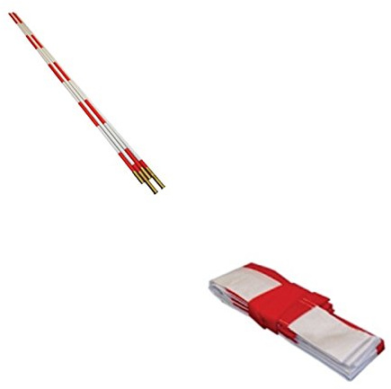 Zeus Coppia ANTENNE Volley + Tasche Portatili PALLAVOLO Attrezzature per Campo (Bianco-Rosso)