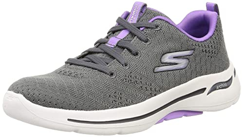 Skechers Women's Go Walk Arch Fit Unify, Gray/Lavender, 7.5