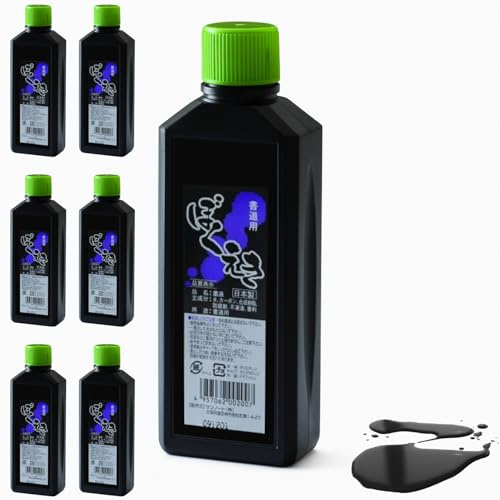JapanBargain 1980 Japanese Sumi Ink, Deep Black Calligraphy and Brush Painting Ink, 6 fl.oz (180cc) Artist-Grade India Ink, Made in Japan, 6 Pack