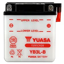Yuasa YB3L-B Dry Motorradbatterie, trocken, 12 V, 3 Ah, Maße: 99 x 57 x 111 mm, kompatibel für Kawasaki KH125 K7, K10 125