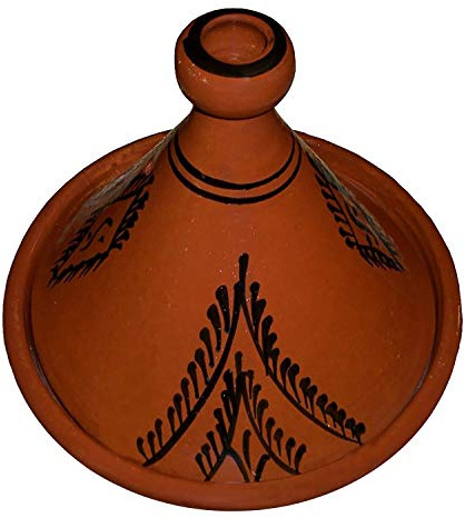 Moroccan Cooking Tagine Handmade Glazed Medium 10 inches Across Traditional Pyramid