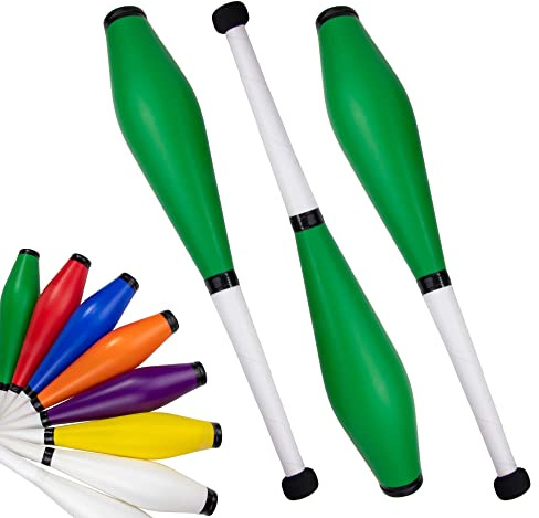 Juggle Dream Trainer Street Juggling Club Set of 3 Great Trainer Clubs - Juggling Set for Beginners and Advanced Jugglers (Green)