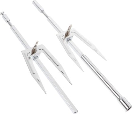 IMIKEYA Rotating Stainless Steel Air Fryer Fork Oven-Safe Chicken Roast Fork BBQ Skewers High Temperature Resistant