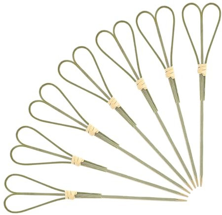 Prasacco 100 Stück Cocktailspieße, Herzförmige Zahnstocher für Vorspeisen Bambus Spieße Fingerfood Cocktail-Zahnstocher Cocktailspieße, Vorspeisenspieße für Partys, Canapés, Catering, Barbecue