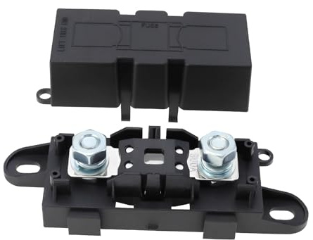 VGOL 1 juego de portafusibles MEGA para coche con fusible de plástico ABS de 300 A, soporte de fusibles de alta corriente para coches, camiones, vehículos de construcción, autobuses, caravanas o