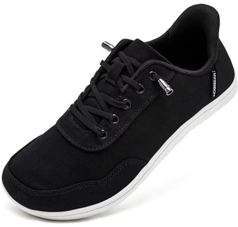 HOBIBEAR - Zapatos sin cordones para hombre y mujer, minimalistas, estilo deportivo, con punta abierta, de lona, amplios, transpirables, ligeros, para senderismo, cómodos, casuales, a la moda