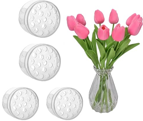 SKDFHOD 4 st Twister Bukett för Flora-arrangemang, transparent Ikebana Spiralstamstativ, blomstjälksring, återanvändbar, för gör-det-själv-blommor för bröllopsdekoration