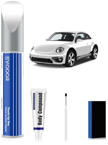 (L0K1) Oryxweiss Perl/Oryx White Perl Kit de retoque de pintura de coche con eliminador de arañazos para Volkswagen/VW, reparación de arañazos para coche, solución de reparación rápida y fácil