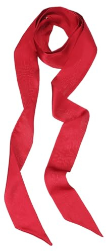 PATIKIL Sciarpa Elegante Nastro, Sciarpa Sottile Tinta Unica Pura Lunga Foulard Seta Cravatta Cinture Fascia Per Capelli Fascia Per Capelli Nastro Per Donne, Rosso