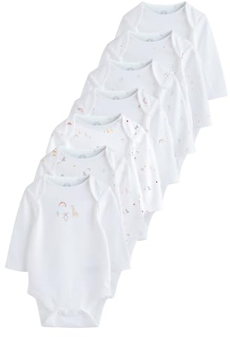 NEXT Bébé Body bébé 100% coton à manches longues | Fermeture boutonnée