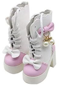 Uterui 1/3 BJD Doll High Heel Boots 60cm BJD Doll Bow Lace-up Shoes Costume Accessory