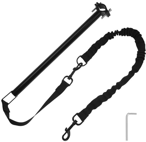 HEATSHAKING Bike Dog Leash Set with Oxford Cloth Lead, Bicycle Dog Leash for Small Dogs, Outdoor Dog Walking Supply for Walking and Hiking
