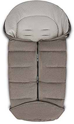 ABC Design Winterfußsack - gepolsterter Fußsack für kühlere Temperaturen - variable Anpassung an den Gurt des Kinderwagens (nature)