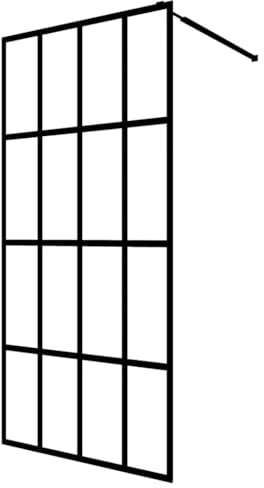 vidaXL Duschvägg till duschkabin härdat frostat glas 90x195 cm