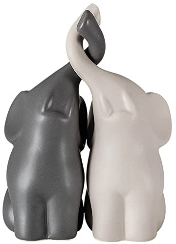 Verliebte Elefanten, Dekofigur, Elefanten Pärchen aus Keramik, Harmonisches Elefanten, Wird für Heimtextilien, Tierdekorationen, Liebesgeschenke Verwendet