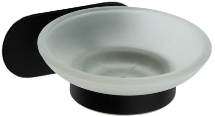 Ambrosya - Seifenhalter ohne Bohren - Schale Seife Seifenablage Seifenhalterung Seifenschale Seifenspender Wand Zum Kleben (Edelstahl (Schwarz))