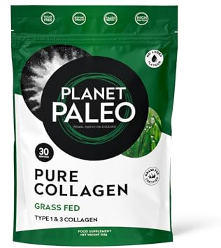 Pure Collagen Powder (30 Servings, 225g) | for Healthy Skin, Joints, and Gut Health | Grass Fed, Non-GMO and Gluten-Free Bovine Collagen