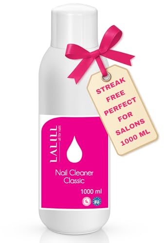 LALILL Cleaner ongles degraissant 1000 ml - Dissolvant vernis semi permanent - Degraissant ongle semi permanent, hybrides, gel ongle UV et pinceaux - Nettoyant UV pour vernis à ongles en gel
