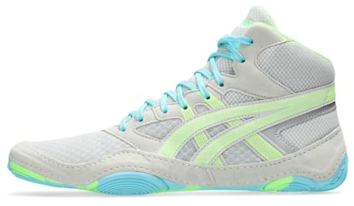 ASICS Men's Snapdown 4 Wrestling Shoes, 11, Glacier Grey/Lime Burst