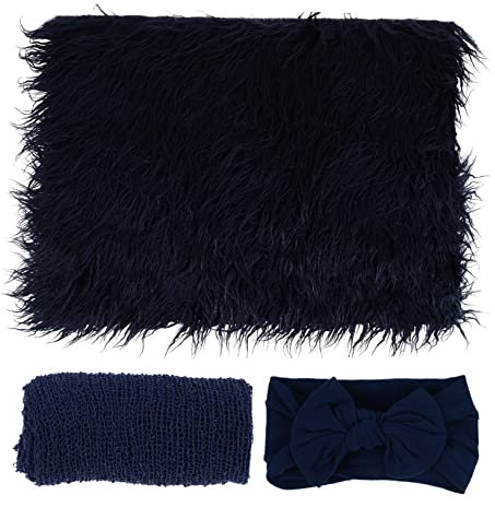 WATIIFUFU 1 Set Fotografie Requisiten Fotozubehör Fotodecke Für Babys Kunstfelldecke Neugeborene Jungen Kleidung Babydecken Neugeborenen Requisiten Meilensteindecke Mädchen