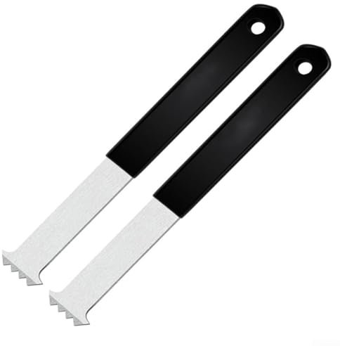 Bulevisiter Lot de 2 outils de démontage de pavés de jardin, outils à main d'aménagement paysager, lames de grattage à double articulation, dispositif de levage de brique pour remplacement de blocs de