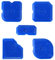 5 Piezas Herramientas aplicadora para silicona Azul,Alisador para juntas de silicona y acrílicas, herramientas de sellado de silicona, escurridor de juntas,escurridor de silicona