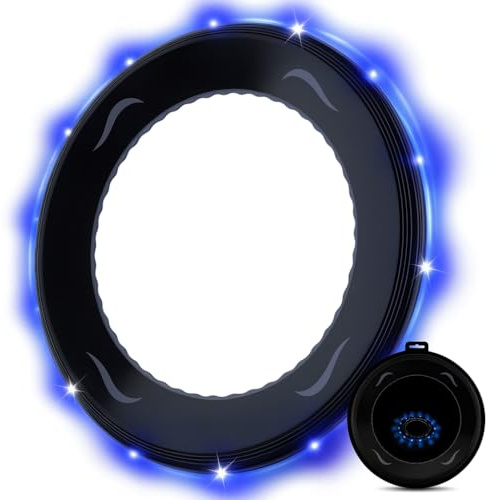 Disco Volante LED FAVIAN flying ring - Soft-Touch – LED a Colori – Gioco Notturno Outdoor con batterie integrate - luminoso - accensione automatica - impermeabile - frisbee leggero - regalo perfetto