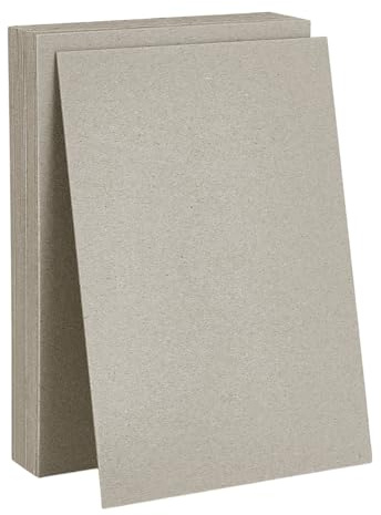 PH PandaHall 25 Sheets Book Board, 7 X 5 Inch Chipboard Sheets Book Binding Board Chipboard Cricut for Art Crafts Books Binding Cover Supporting Back Board Packaging, 50PT/1mm Thick