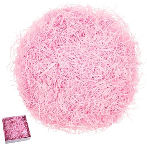 100g Pink Shredded Tissue Paper for Gift Boxes, Soft Hamper Filling and Packaging Filler, Soft Shredded Paper for Gift Boxes, for Birthday, Wedding, Anniversary, Christmas