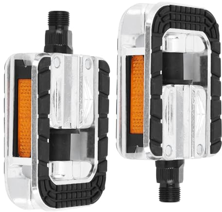 Domary Klapppedal, Doppelte Garantie, Welle aus Kohlenstoffstahl, Starkes, Rutschfestes, Vollständig Geschlossenes Lager mit Reflektierendem Streifen, für Mountainbike, Faltrad, S