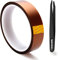 Hochtemperatur Klebeband (20mm x 30m) Hitzebeständiges Polyimid Klebeband Hochtemperatur von MMOBIEL für Sublimation, Hochtemperaturband, Hochtemperatur-Heißpressband, Elektronik Löten, 3D-Druck usw.