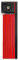 ABUS Bordo uGrip 5700K SH candado plegable con soporte - Candado para bicicleta con barras de 5 mm de grosor - Nivel de seguridad 7-100 cm - Rojo