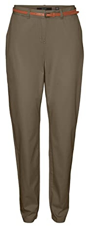 Vero Moda Pantalon Chino pour Femme Vmflashino Mr Regular, Câpres, 32 W/32 L
