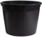 BAUER Bottich 350 L, Rund, Grau, Ø 94 (Oben) x 71 cm; Regentonne, Regenwassertonne, Regenwassertank, Mörtelwanne, Maurerkübel, Pflanzkübel für Garten und Baustelle