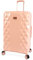 bebe Damen Gepäck Stella 73,7 cm Hardside Check in Spinner, Roségold, Check-IN 29, Gepäck-Hartschalen-Karo-Spinner